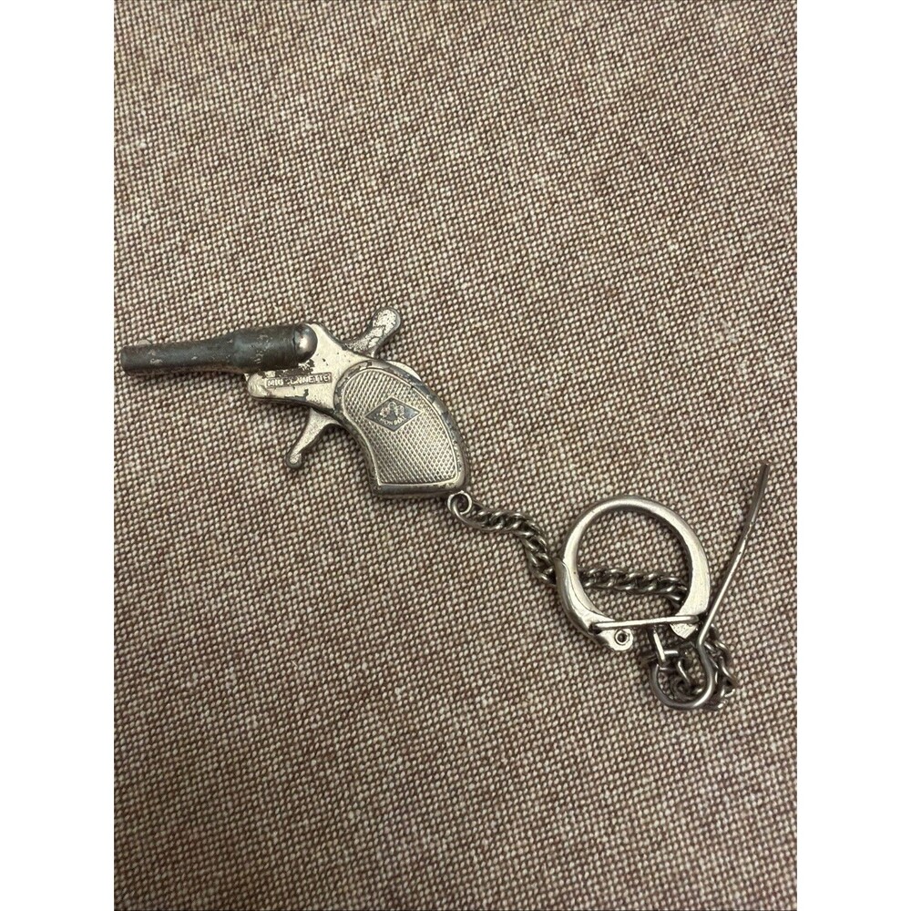 vintage Molgora Mignonnette miniature toy cap gun keychain Italy Works!